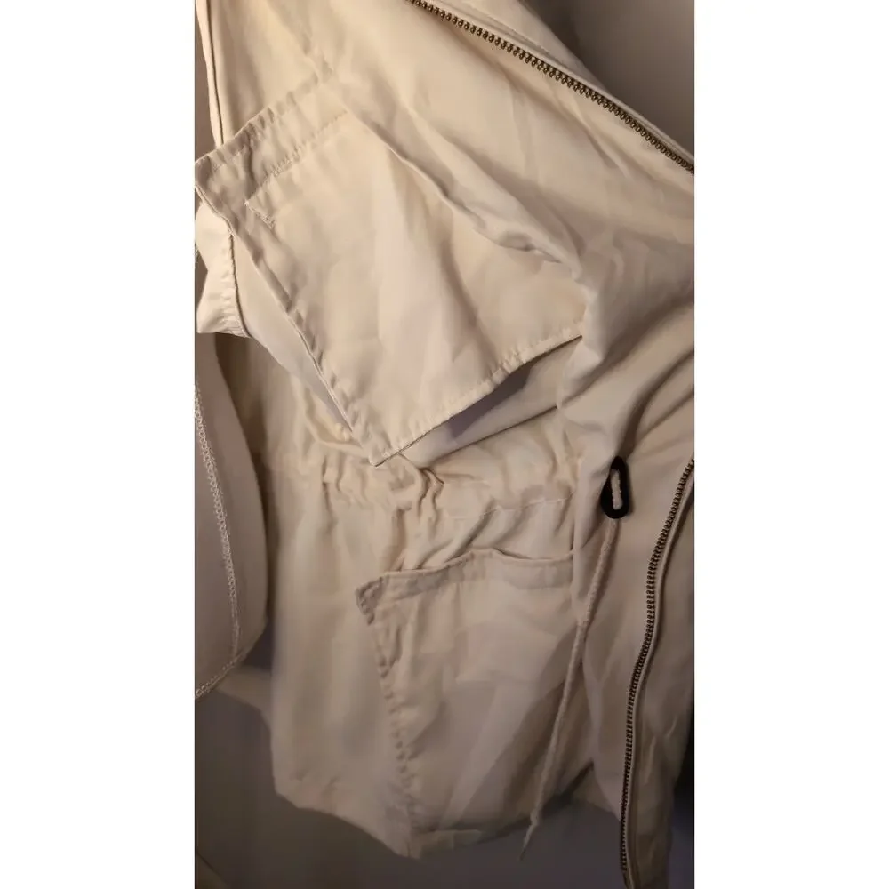 Ralph Lauren White Hooded Utility Jacket Small Anorak